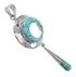 Genuine Sterling Silver Opal And Turquoise Southwest Pendant YX76136